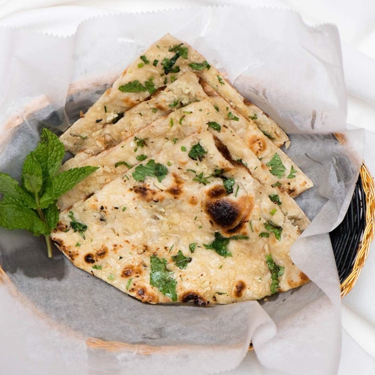 Delicious Garlic Naan Awaits